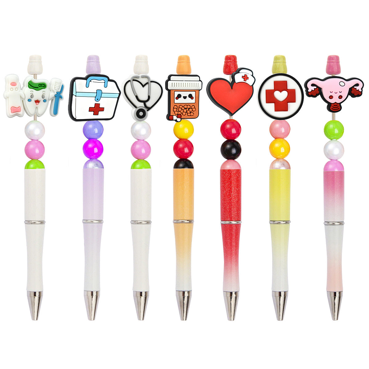 Wholesale  Random 100pcs/pack  Medical Series Ballpoint Pen Beads